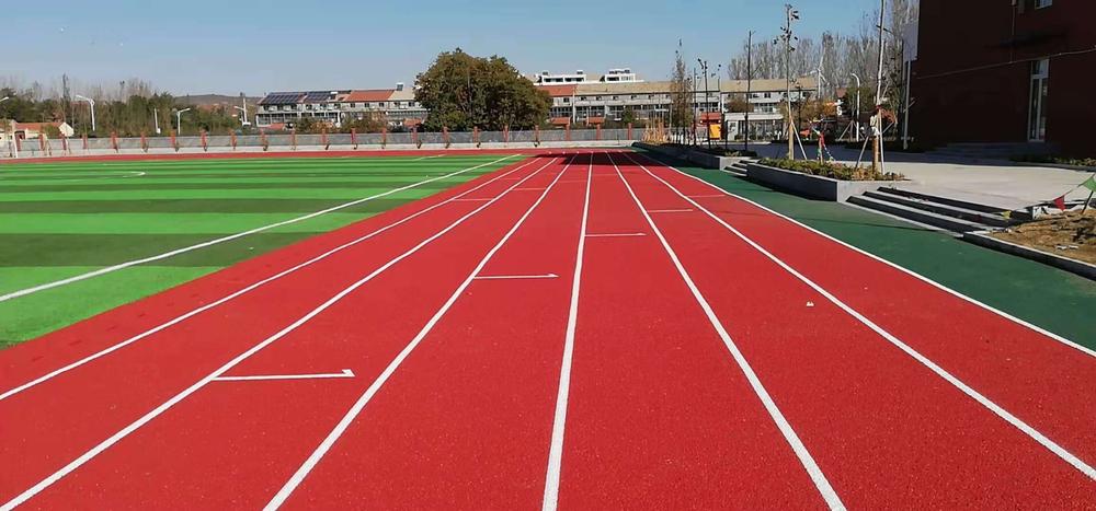 山东潍坊沂山小学混合型塑胶跑道
